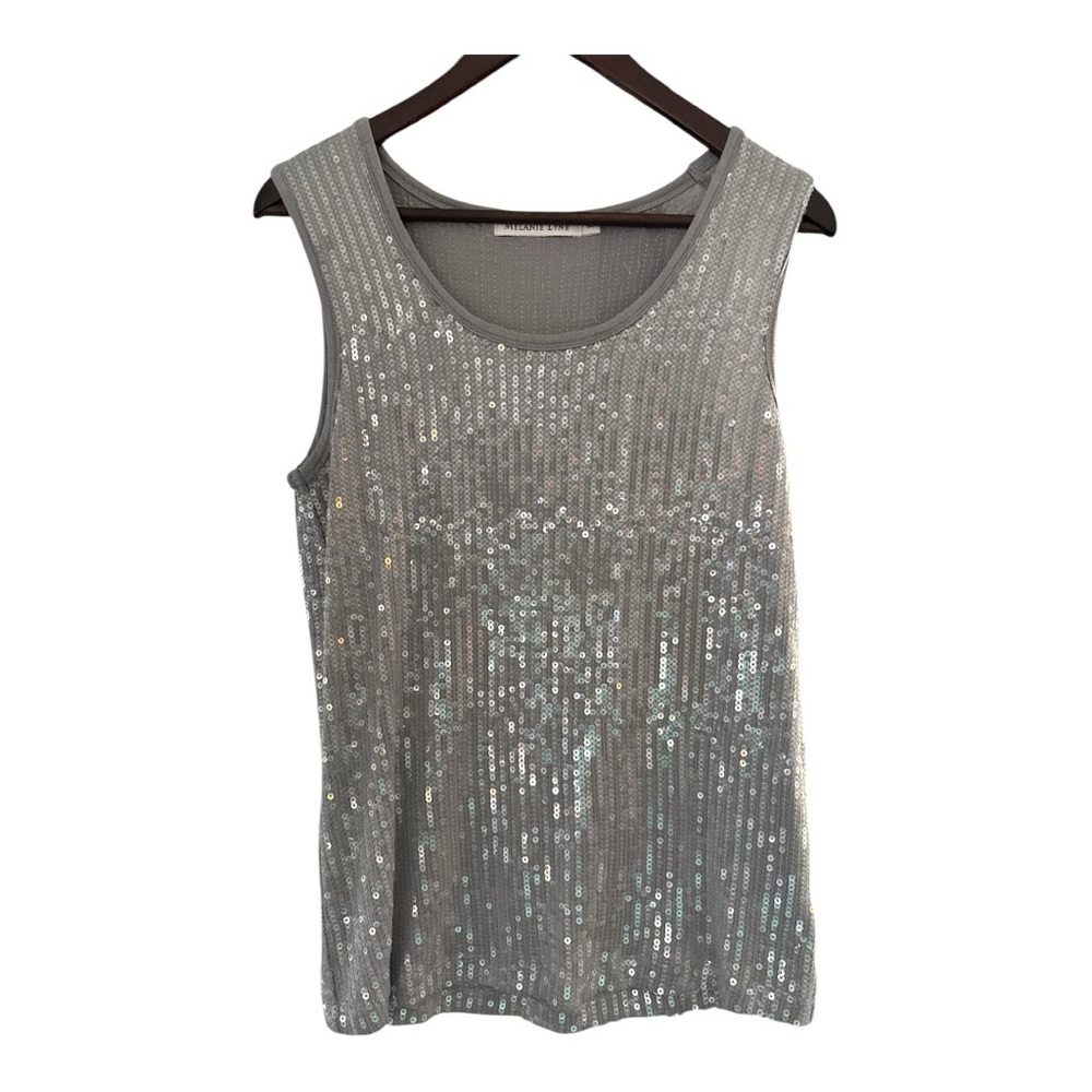 Glamorous Silver Sequin Tank Top
